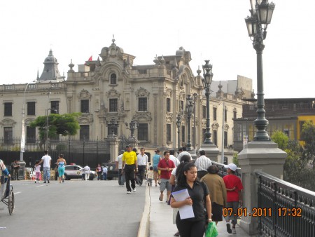 Vista posterior del Palacio de Gobierno